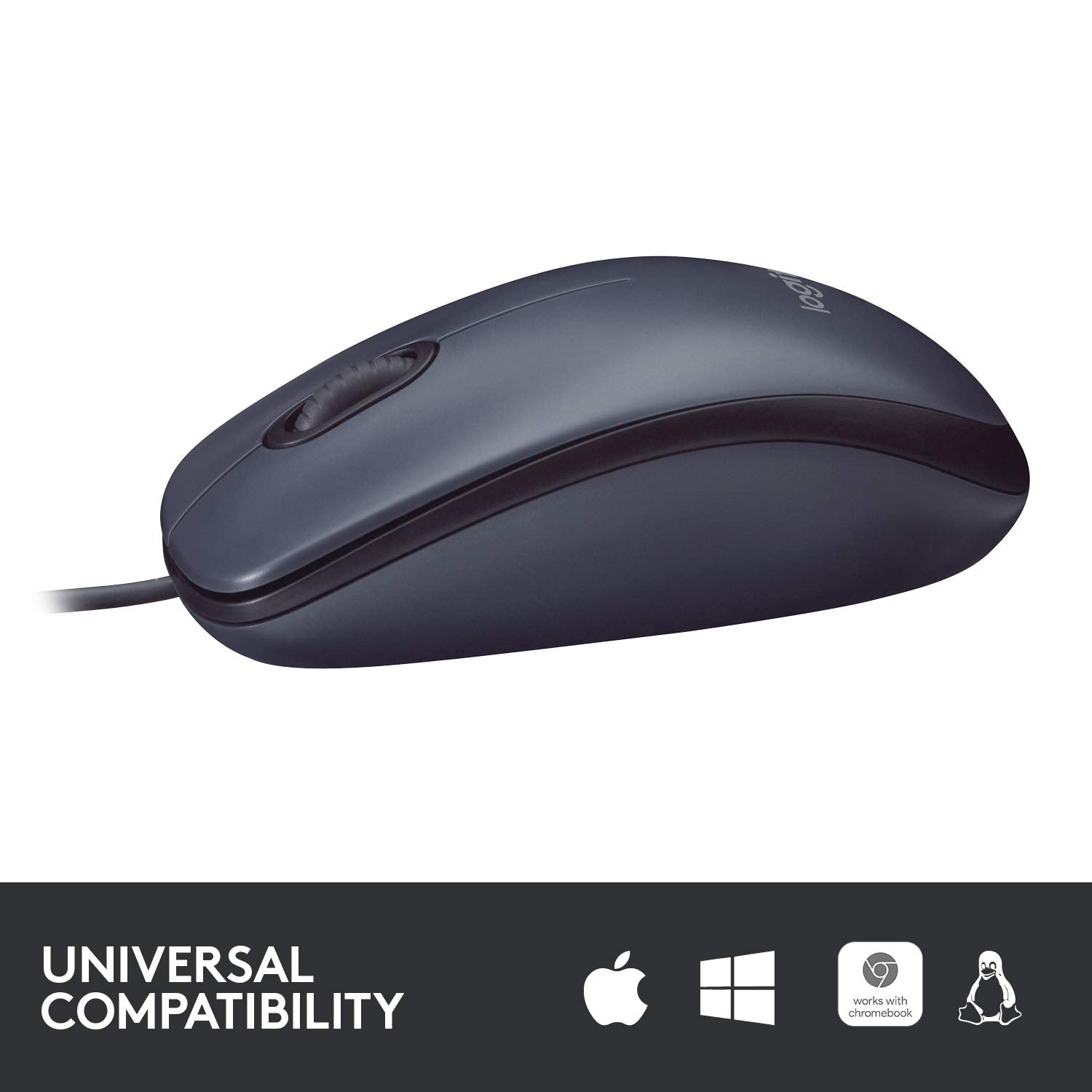 Logitech B100 Wired USB Mouse, 3 yr Warranty, 800 DPI Optical Tracking, Ambidextrous PC/Mac/Laptop - Black - Personal Computer from Logitech - Shop in Sri Lanka at Arcade.lk