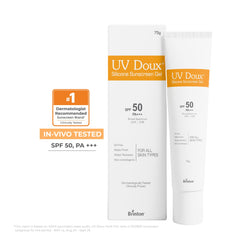 UV Doux Silicone Sunscreen Gel SPF 50 PA+++|India’s No.1 Dermatologist Recommended Brand|Invitro,In-Vivo Tested|UVA/UVB Protection, Benzene Free|No White Cast |Oily & Acne-Prone Skin |75 g