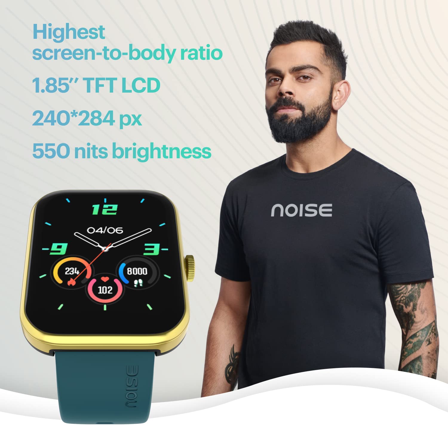 Noise Pulse 2 Max 1.85" Display, Bluetooth Calling, 10 Days Battery, 550 NITS Brightness, Smart DND, 100 Sports Modes, (Jet Black) - Personal Computer from Noise - Shop in Sri Lanka at Arcade.lk