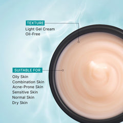 Pilgrim Korean Rice Water Hydra Glow Moisturizer 50Gm with 5 Hyaluronic Acids, 3% Niacinamide, 5 Ceramides | 5x Hydration & Instant Glass Skin | Oil-Free, Lightweight Gel | All SkinTypes | Women,Men