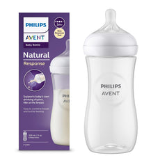 Philips Avent Natural Baby Plastic Feeding Bottle, 330ml | No.1 Brand Recommended by Moms Worldwide | Ideal for 6 months+| Natural Response Technology Mimics Breastfeeding | Pack of 1 | SCY906/01