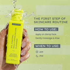 Hyphen Oil Control 2% AHA + BHA, Salicylic Acid Face Wash for Oily Skin & Acne| Daily Exfoliating Cleanser with 2% Niacinamide | Deep Cleanses & Removes Dirt | For Men & Women - 100 ml