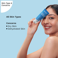 Pilgrim SWISS AQUA RUSH™ HYDRATING FACE WASH for men & women | Crafted with powerful hydrators - Pentavitin, Aquaxyl, Swiss Aqua Rush | Hydrating Face wash | Refreshes skin & restores hydration|100 ml