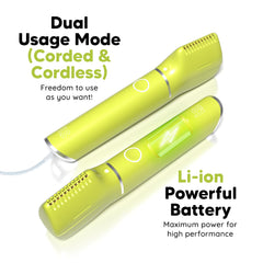 LetsShave Battery Powered Trimmer for Men's Private Parts - Skin Safe 'R' Blades, 90Min Runtime, Water Proof - Body Groomer for Pubic Hair and Groin