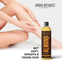 UrbanBotanics® Pure Cold Pressed Sweet Almond Oil for Hair and Skin, 200ml ( Odorless )
