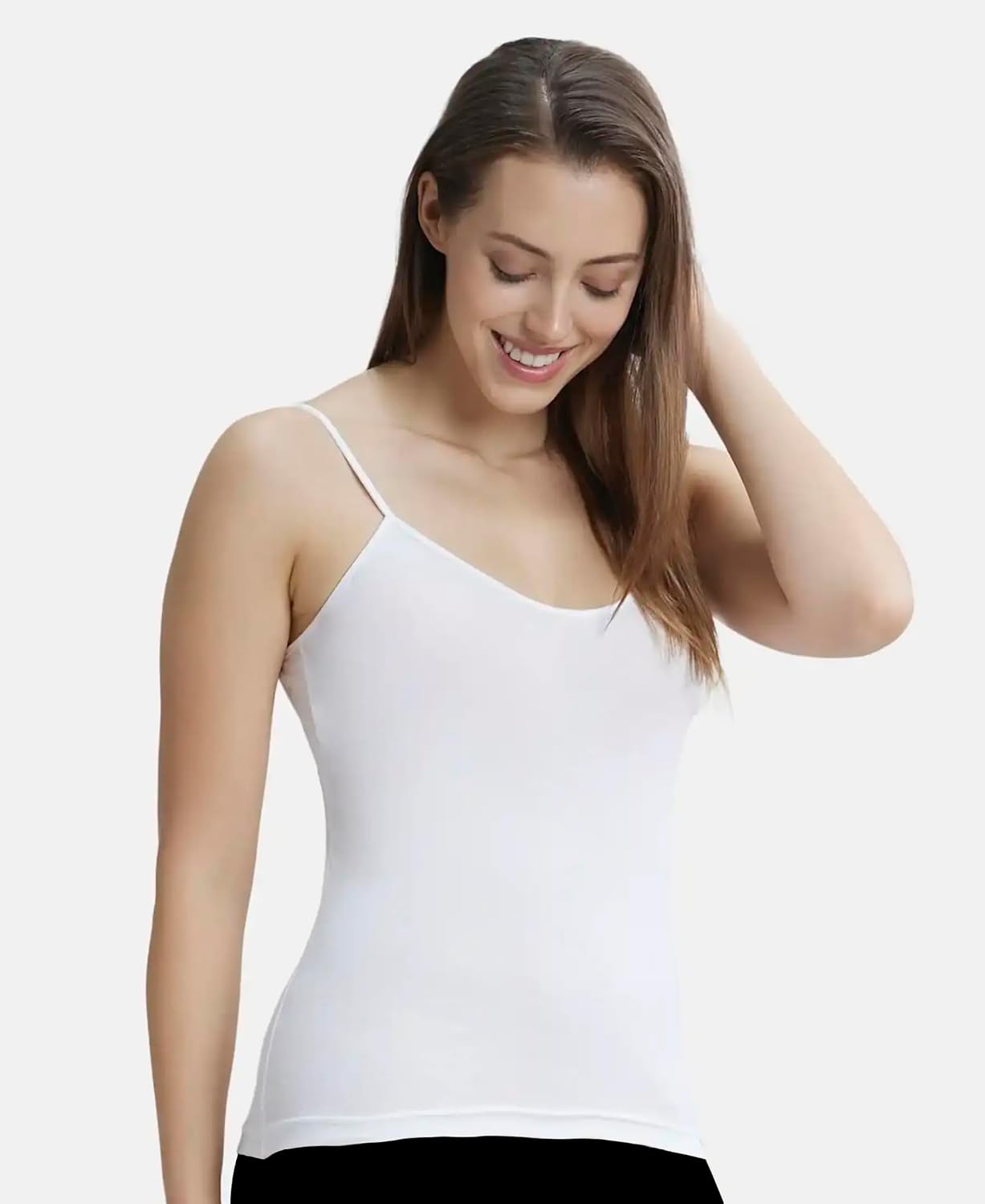 Jockey 1487 Women Super Combed Cotton Rib Camisole with Adjustable Straps