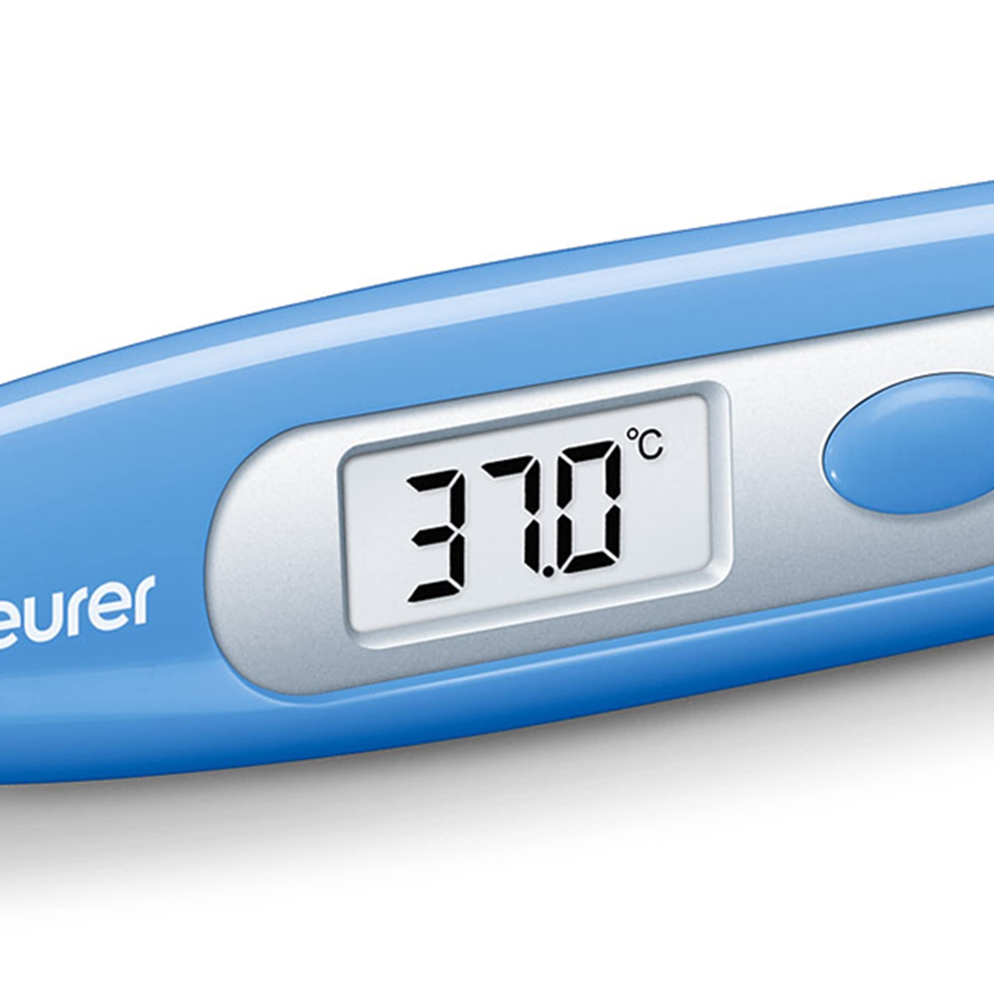 Beurer Glass 791.13 Digital Fever Oral Thermometer Ft09 Medicinal Temperature Measurment (Blue), Pack Of 1