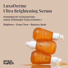 LuxaDerme Korean Ultra Brightening Face Serum with 77% Yuzu, Vitamin C Rich, Glutathione & Niacinamide | Clinically Proven Patented Actives to Reduce Dark Spots & Hyperpigmentation | Vegan Korean Skincare for Men & Women | 30ml | Glammy.lk