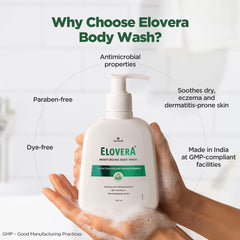 Elovera Body Wash Glenmark 250Ml, Enriched With Aloe Vera & Vitamin E, Intense Moisturising Formula I Hydrates And Makes The Skin Soft And Healthy I Lightens Skin Blemishes I Non-Greasy