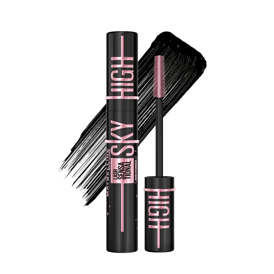 Maybelline New York Lash Sensational Sky High Mascara, Cosmic Black, Lengthening & Volumizing With Bamboo Extract & Fibres. Ophthalmologist tested and Waterproof Mascara | 6ml