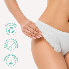 FURR Bikini Line Razor With Chromium and PTFE Coated Reusable Blade | With Protective Sleeve & Anti Slip Grip | Painless Hair Removal | Irritation & Rash Free Shaving | For Women | Pack Of 1