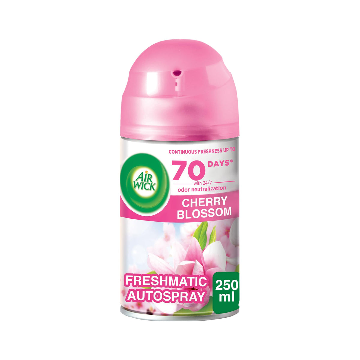 Air Wick Freshmatic Autospray Refill, Cherry Blossom, Eliminates Bad Odour like Cat Litter Smell, 250 ml