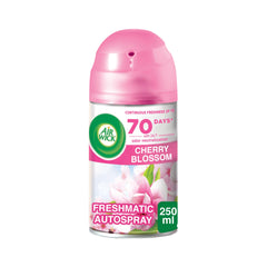 Air Wick Freshmatic Autospray Refill, Cherry Blossom, Eliminates Bad Odour like Cat Litter Smell, 250 ml