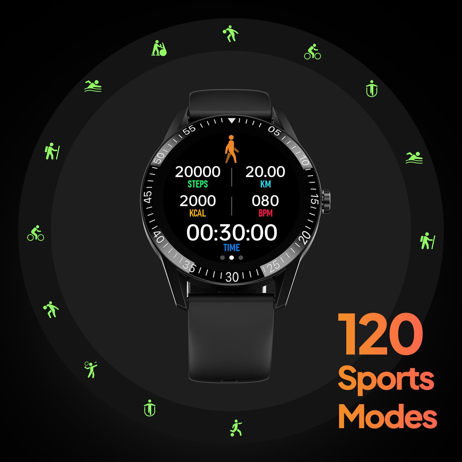 Fire-Boltt Talk Bluetooth Calling Smartwatch, 1.39" TFT Display with Dual Button, Hands On Voice Assistance, 120 Sports Modes, in Built Mic & Speaker (Talk, Black)