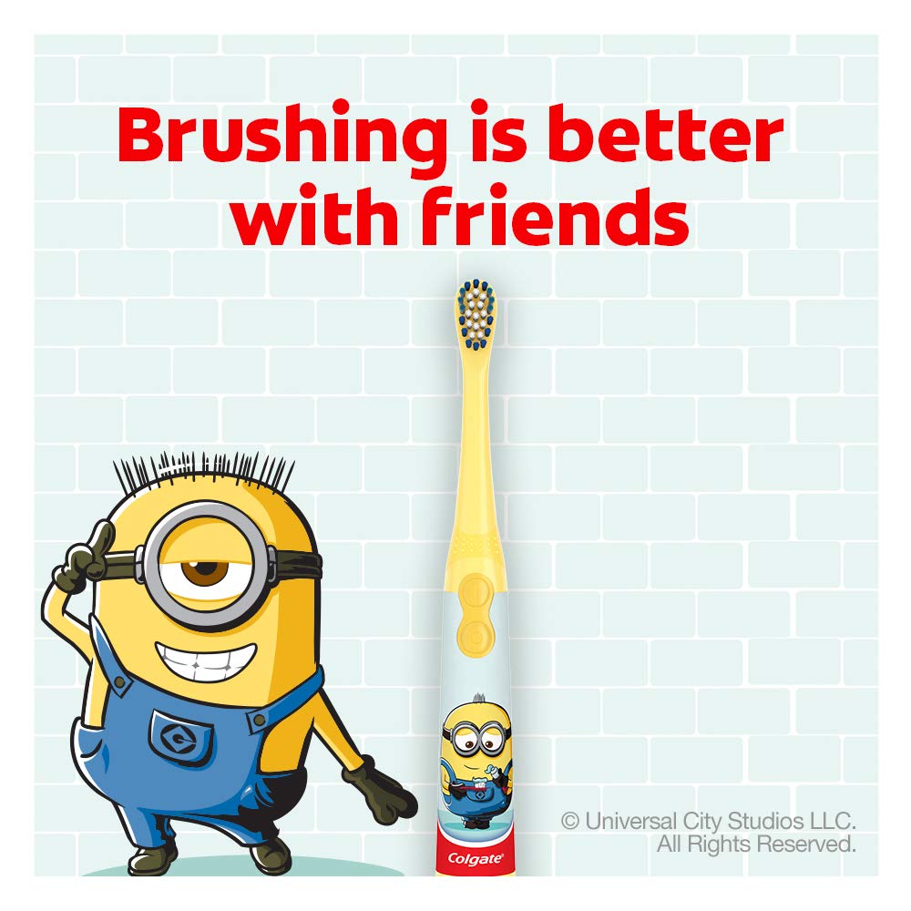 Colgate Kids Minions Battery Powered Toothbrush,Pack of 1