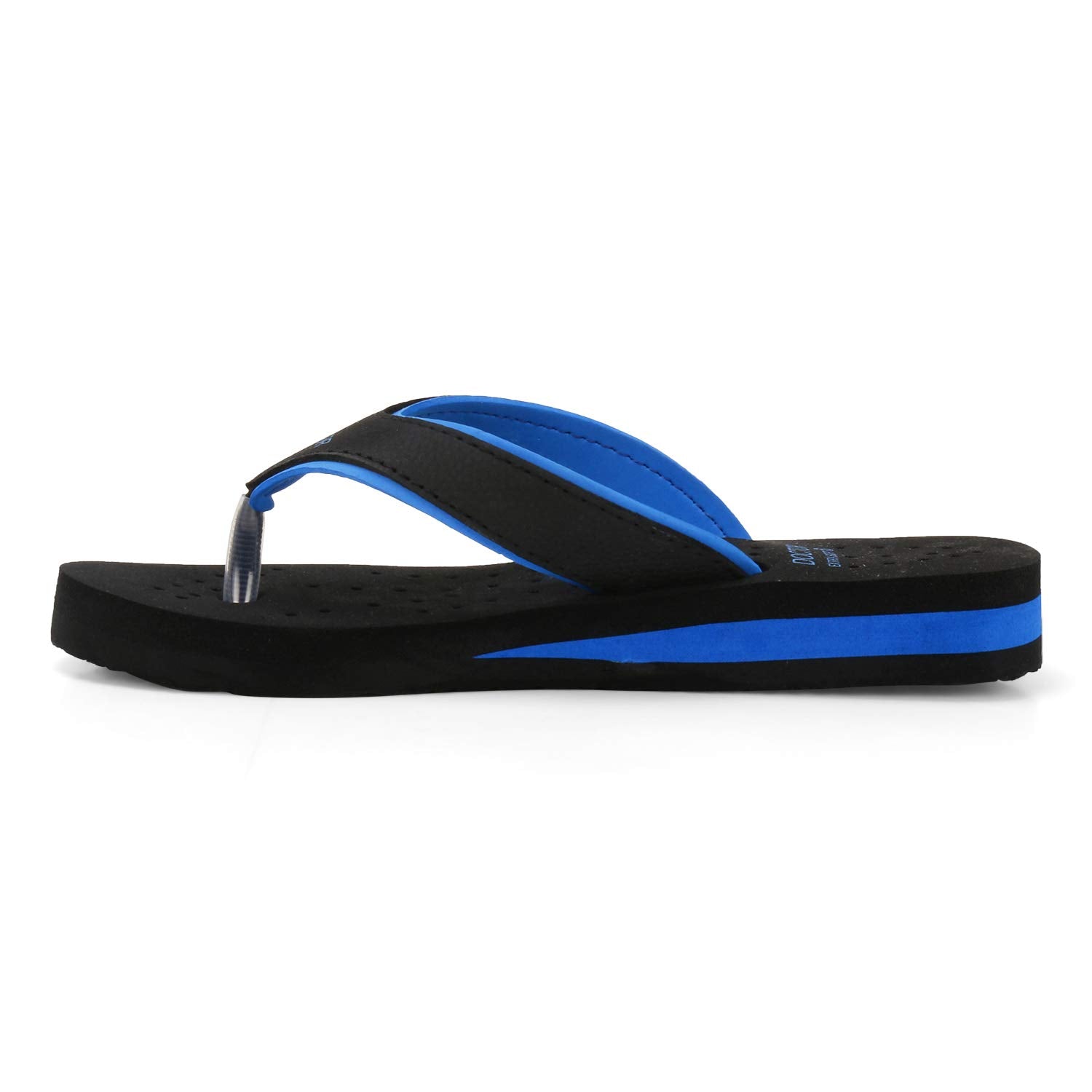 DOCTOR EXTRA SOFT Care Diabetic Orthopedic Pregnancy Flat Super Comfort Dr Flipflops and House Slippers For Women's and Girl's D-18-Black Blue-3 UK