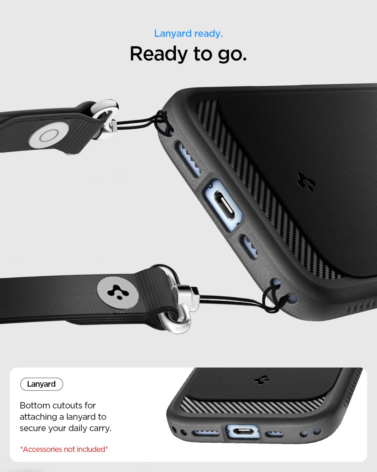 Spigen Rugged Armor MagFit Back Cover Case for iPhone 17, MagSafe Compatible, Resilient Shock Absorption - TPU | Matte Black