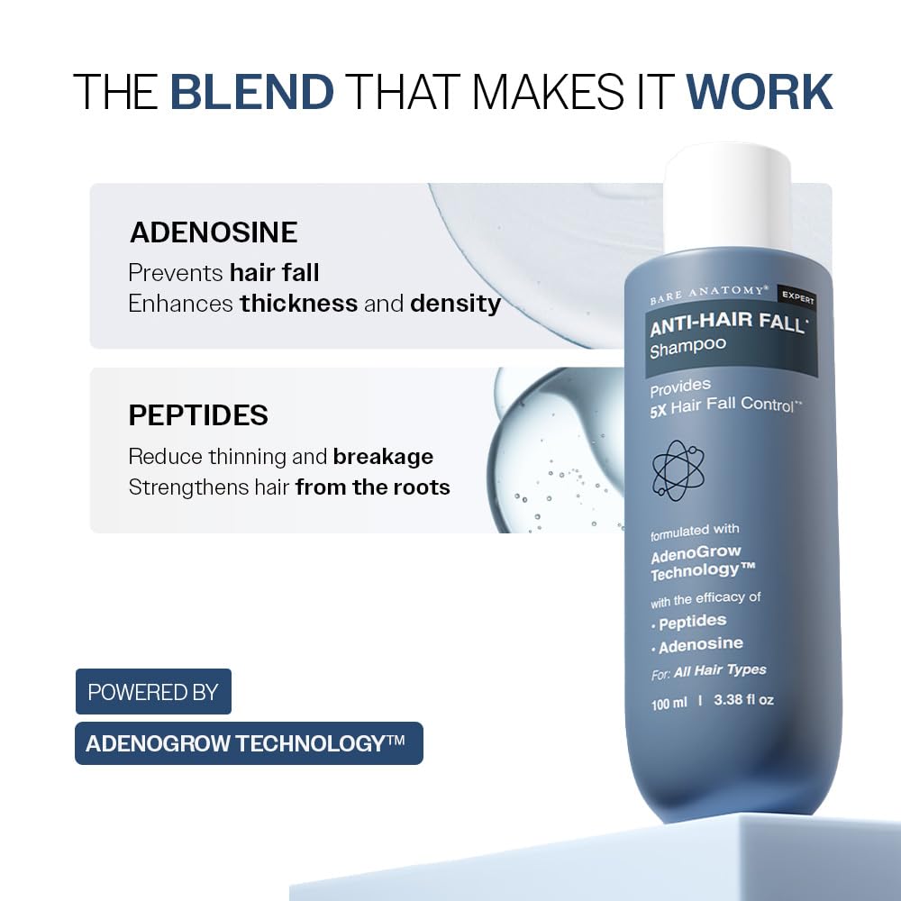 Bare Anatomy Anti-Hair Fall Shampoo | Sulphate & Paraben Free | 100 ml