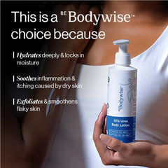 Be Bodywise 10% Urea Body Lotion 200ml | 48 Hour Dry Skin Relief | For Very Dry & Flaky Skin | With Ceramides, Kokum & Mango Seed Butter | Non-Greasy & Lightweight Formula