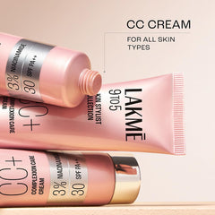 Lakme 9 to 5 CC Cream Honey with 3% Niacinamide Complex SPF30 PA++ | 90% lightweight moisturizing cream for Care & 10% Foundation for Care |Conceals Dark Spots| Brightens Skin |30 g