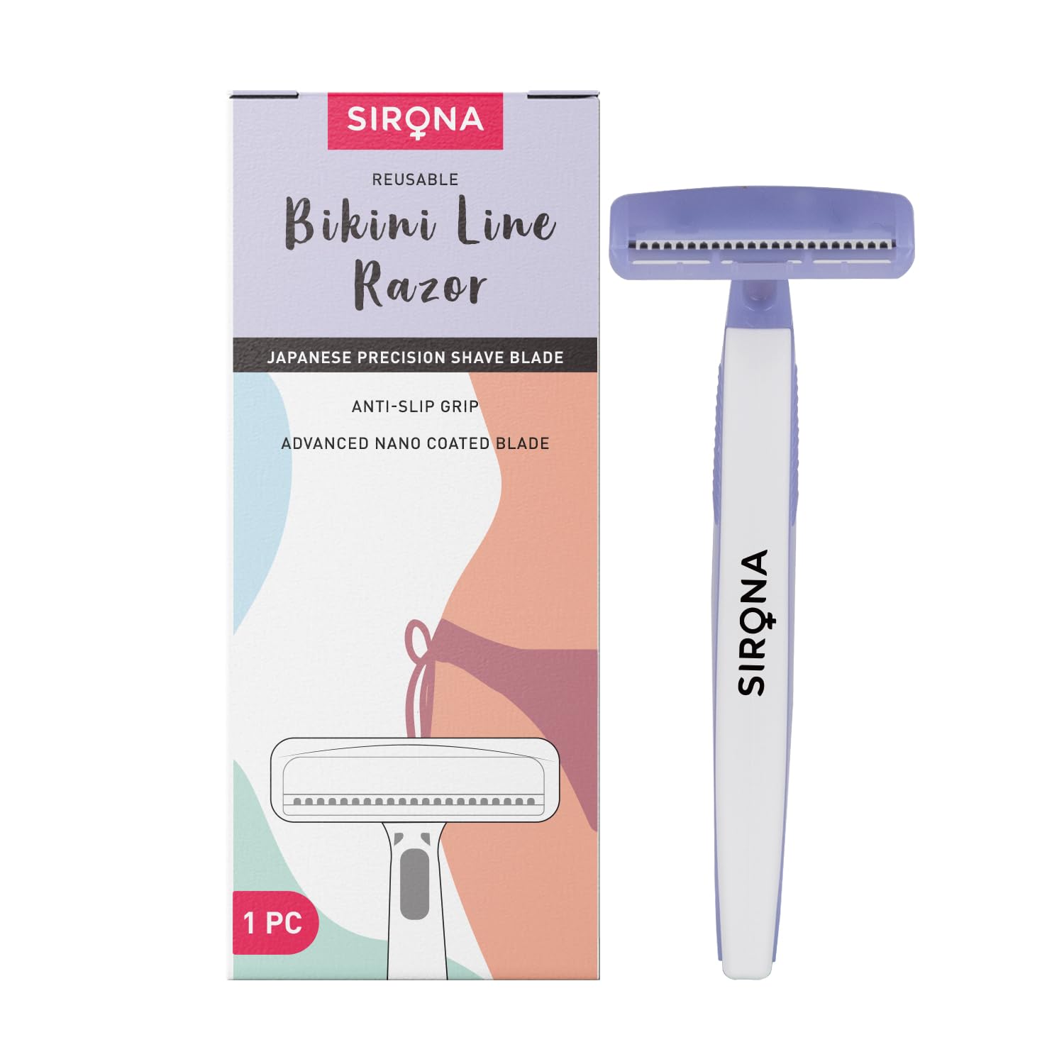 Sirona Bikini Razor for Women (Pack of 1)| Japanese Precision Shave ...