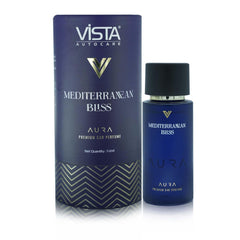 Vista Auto Care Aura Premium Car Perfume | Mediterranean Bliss 50 ml | Lasting Car Air Freshener Luxury Perfume | 600+ Sprays | Hanging Freshener Air Purifier