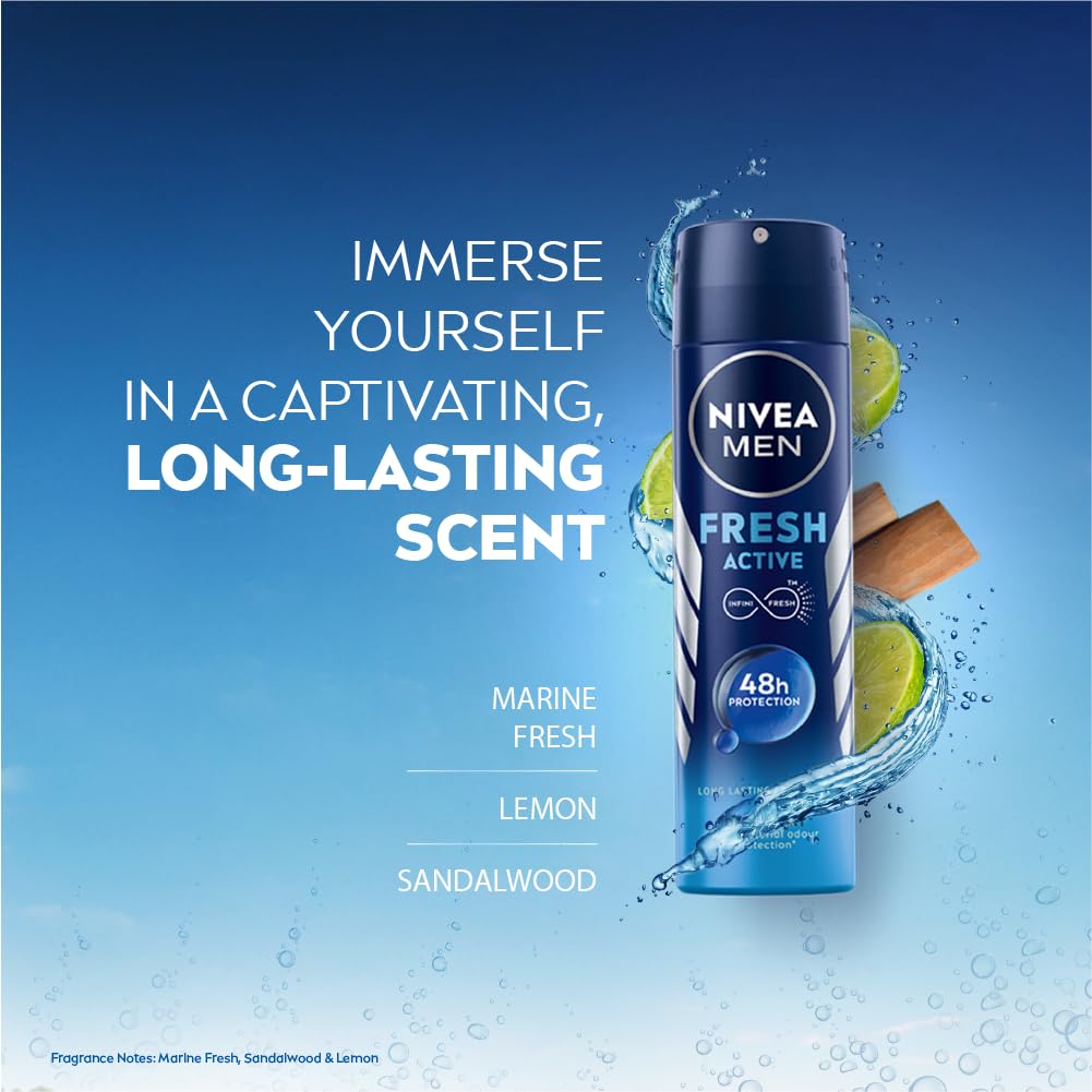 NIVEA MEN Fresh Active Original 48 Hours Deodorant, 150 ml - Beauty from NIVEA - Shop in Sri Lanka at Arcade.lk