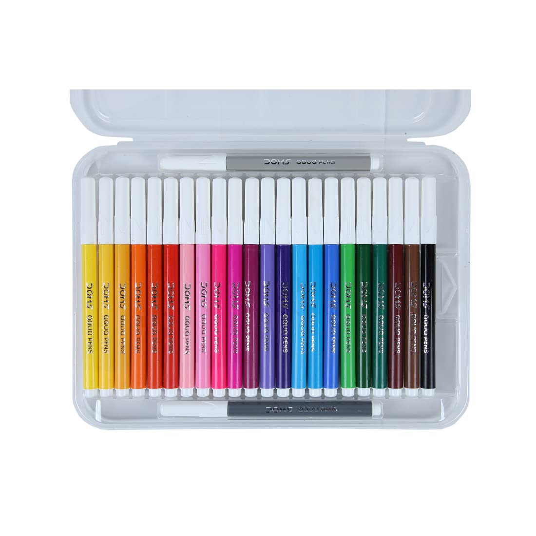 DOMS Aqua 24 Shades Watercolour Sketch Pen Set | Unique Push Resistant Tip With Bright & Intense Colors | Non-Toxic & Safe For Kids | Colourful Sketching, Doodling & Mandala Art - Office Product from Doms - Shop in Sri Lanka at Arcade.lk