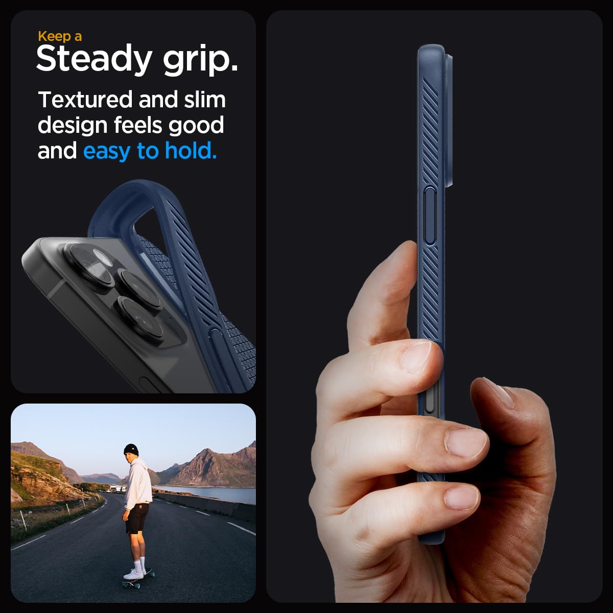 Spigen Liquid Air Back Cover Case for iPhone, Durable Protection, Air Cushion Technology - TPU | Matte Black