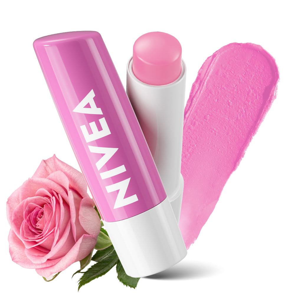 NIVEA Soft Rose Shine 4.8g Lip Balm | 24H Melt in Moisture Formula | Natural Oils | Glossy Finish,4.8 g (Pack of 1)