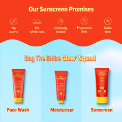 Aqualogica Detan+ Dewy Sunscreen SPF 50+ PA++++ with Cherry Tomato & HA - 80 g | Broad Spectrum SPF 50+ PA++++ | UVA/B & Blue Light Protection | Anti-Pollution Factor Technology | Removes Tanning