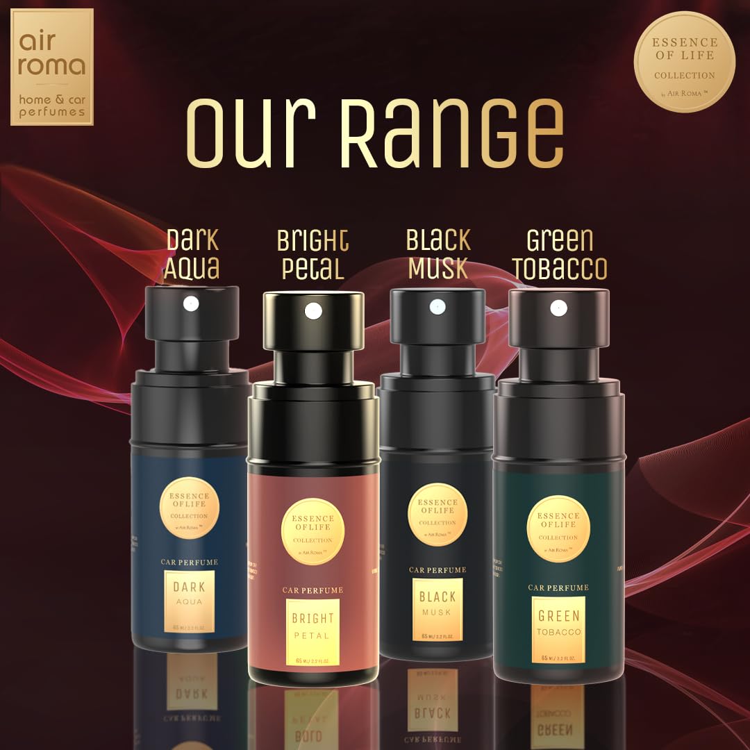 AIR-ROMA Bright Rose Petal Premium Car Perfume (60 ml) | Car Accessory Interior Fabric Spray | Anti Tobacco Anti-odor Technology | Long-lasting Air Freshener Scent | Fine Fragrance Car Air Freshener
