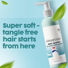 Omumsie Kids Conditioning Shampoo | 2-in-1 Shampoo + Conditioner for Kids Aged 3–12 | With Amla, Hibiscus, Biotin & Almond Oil | Sulfate-Free | Gentle Care for Soft, Tangle-Free Hair | 250ml