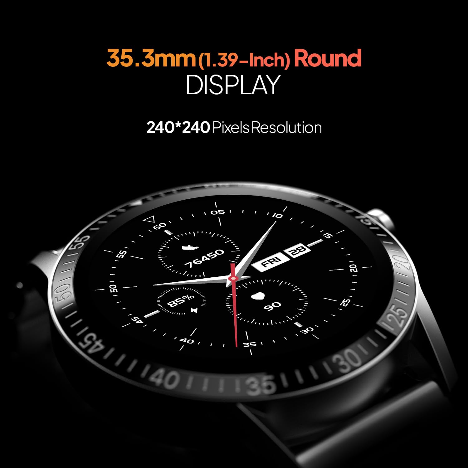 Fire-Boltt Talk Bluetooth Calling Smartwatch, 1.39" TFT Display with Dual Button, Hands On Voice Assistance, 120 Sports Modes, in Built Mic & Speaker (Talk, Black)
