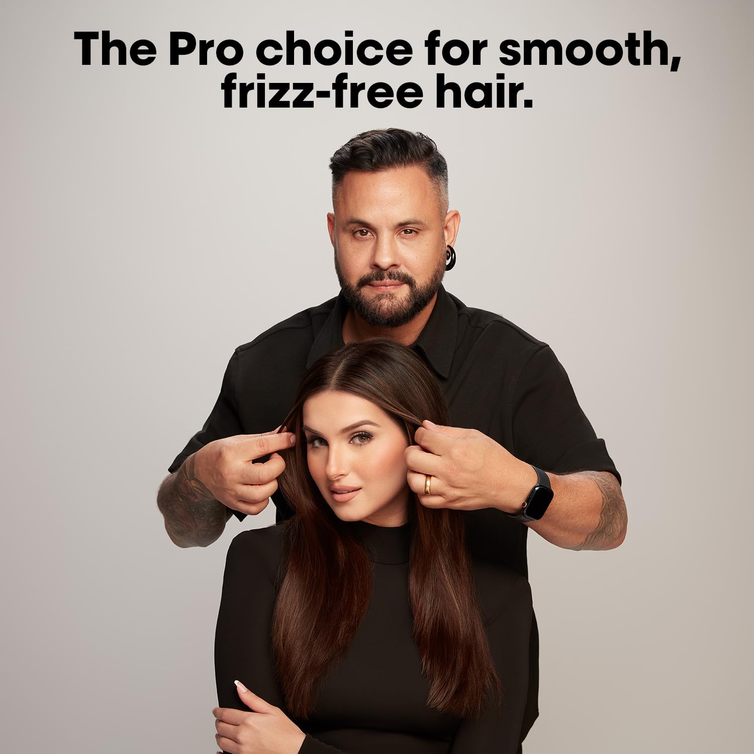 L’Oréal Professionnel Keratin Alpha Sleek Anti- frizz Serum for Smooth Hair | 230°C Heat Protection, Anti-humidity | Glass shine and smoothness | Validated on Indian hair | 50 ml
