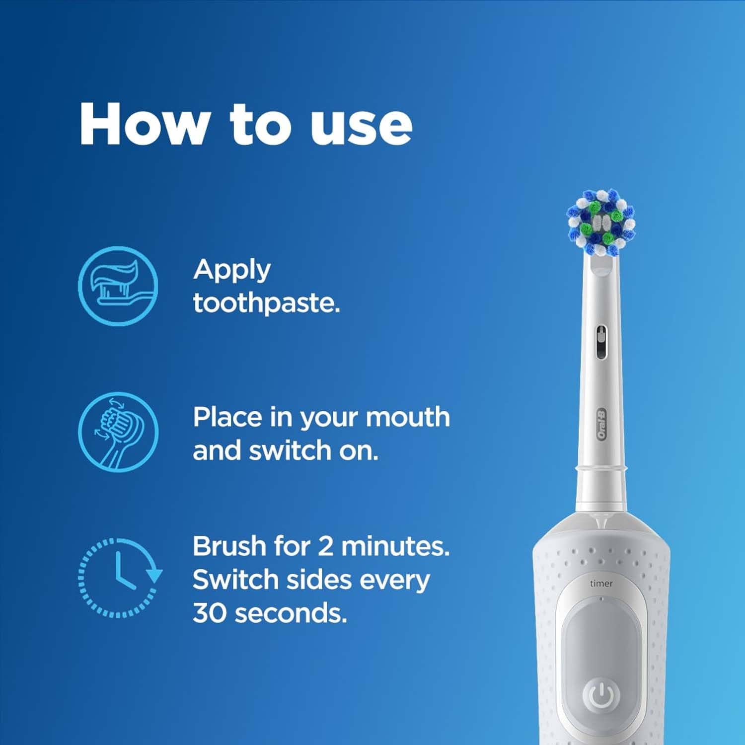 Oral B Vitality 100 White Criss Cross Electric Rechargeable Toothbrush for adult Powered By Braun - Personal Care Appliances from Oral-B - Shop in Sri Lanka at Arcade.lk