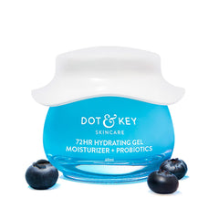 DOT & KEY 72Hr Hydrating Gel + Probiotics Moisturizer For Face With Hyaluronic Acid, Kombucha & Rice Water Lightweight Gel Oil Free Moisturizer | For Oily, Dull & Uneven Skin Tone | 60Ml