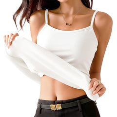 PALAY® Womens Thermal Tank Top Thick Fleece Lined Shirts Winter Underwear Vest Outdoor Tops Camisole Fleece Shirts Warm Vest