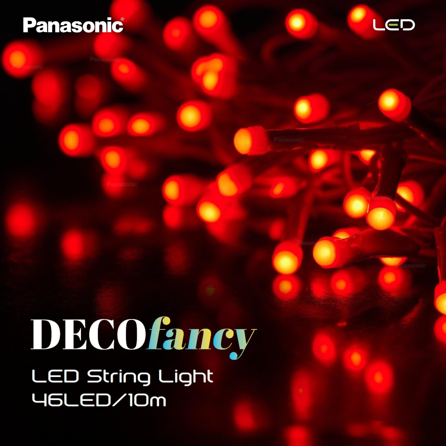 Panasonic Plastic Deco Fancy 10 MtrLED String Light (Red)