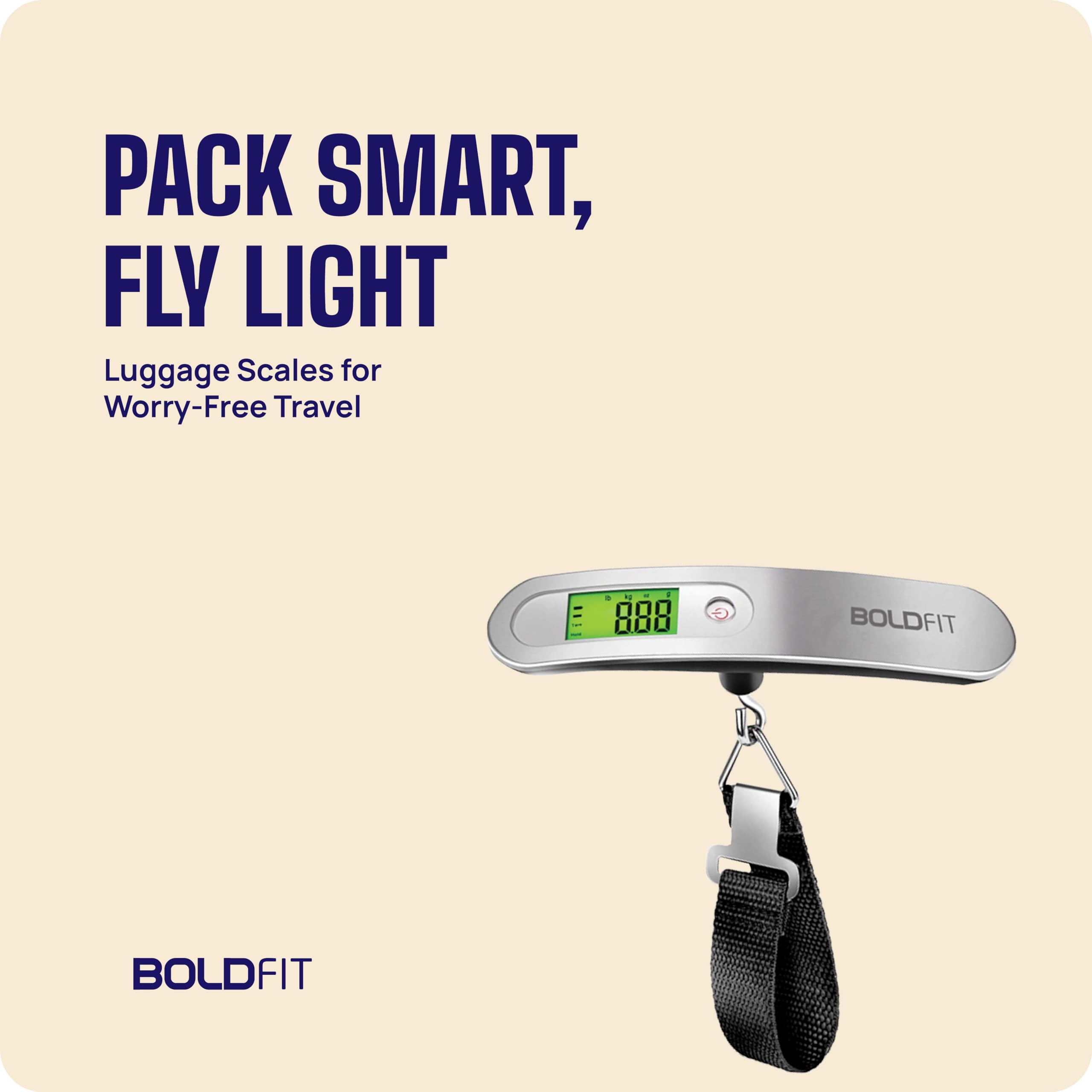 Boldfit Weight Machine For Luggage | Scale For Luggage Capable Upto 50 Kg Weight | Luggage Weight Machine With LCD Display - BISS from Boldfit - Shop in Sri Lanka at Arcade.lk