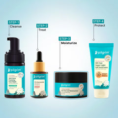 Pilgrim Korean Oil free Gel Moisturizer for oily skin with Hyaluronic Acid & Willow Bark Extracts | Moisturiser for face | Suitable for Oily & Acne-Prone Skin| Men & Women | Korean Skin Care | 50gm