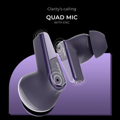 Noise Buds N1 Pro in Ear Truly Wireless Earbuds with Metallic Finish, ANC(Upto 32Db), 60H of Playtime, Dual Pairing, Instacharge(10 Min=200 Min), BT V5.3(Chrome Purple)
