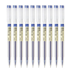 FLAIR Glass Gel Pen Wallet Pack | Tip Size 0.6 mm | Water Proof Ink For Smooth Flow System | Low-Viscosity Ink For Smudge Free Writing | Blue ink, Pack of 10
