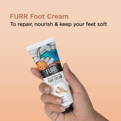 FURR 10% Urea & Natural AHAs Foot Cream | For Dry & Cracked Heels | 1% Salicylic Acid | Infused with Shea Butter, Tea Tree Oil, and Aloe Vera Extract | Deeply Hydrates, Repairs & Exfoliates | 75g
