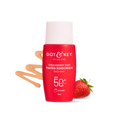 Dot & Key Strawberry Dew Tinted Sunscreen SPF 50+ Pa++++ - 03 Sand | Protection Against UA/UB | Broad Spectrum, Water & Sweat resistant | For All Skin Types | 50ml
