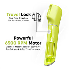 LetsShave Battery Powered Trimmer for Men's Private Parts - Skin Safe 'R' Blades, 90Min Runtime, Water Proof - Body Groomer for Pubic Hair and Groin