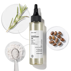 Brillare 10% Rosemary Hair Oil for Hair Growth with 10% Olive Oil & 5% Castor oil | Reduces Hair Fall | Strengthens Hair | Visible Results in 4 Weeks.