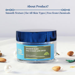 Blue Nectar SPF 30 Plant Based Brightening Face Cream Eladi Kumkumadi Cream for Natural Skin Brightening Face Cream for Women Daily Use (16 Herbs, 50g)