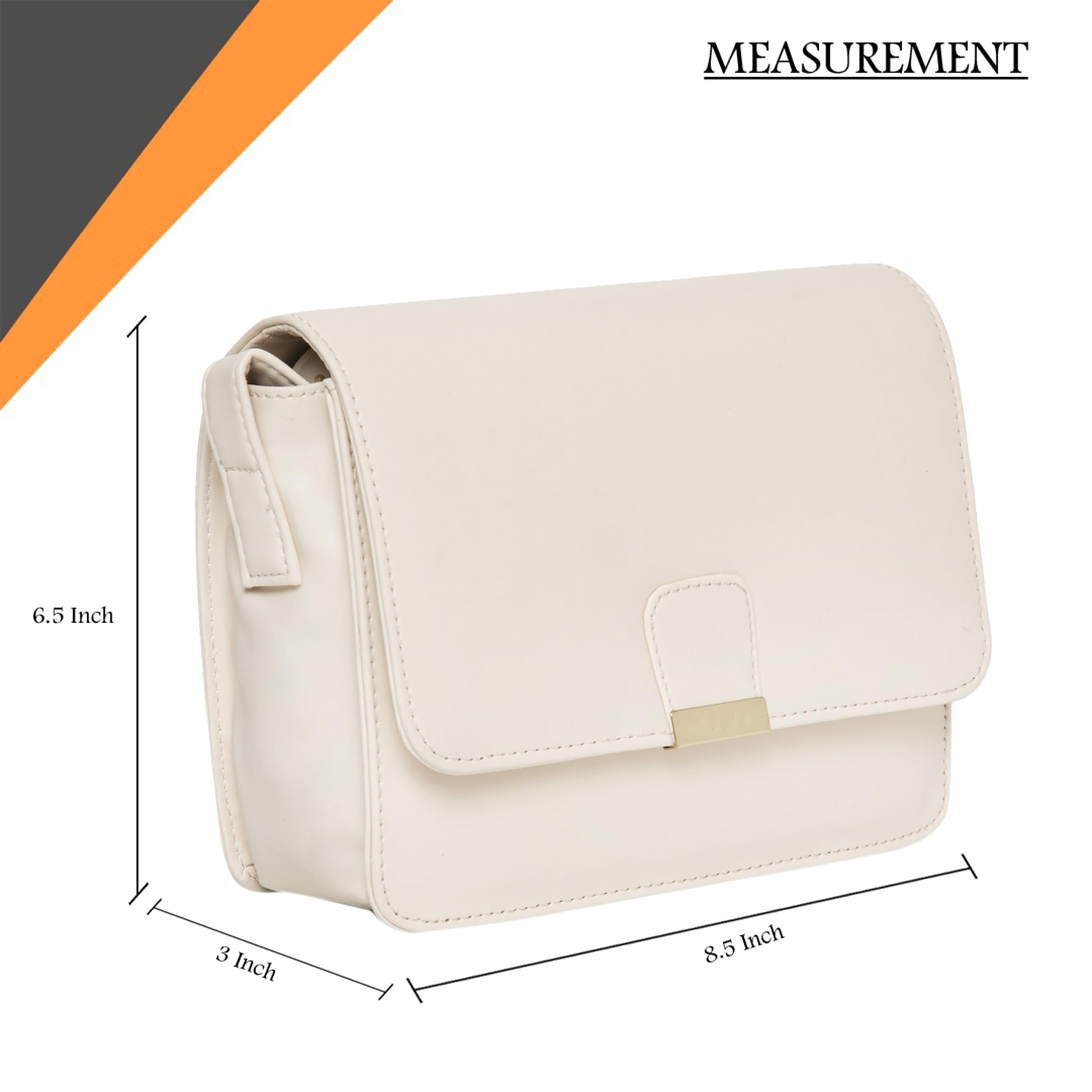 ADISA Women's Sling Bag (Off White)