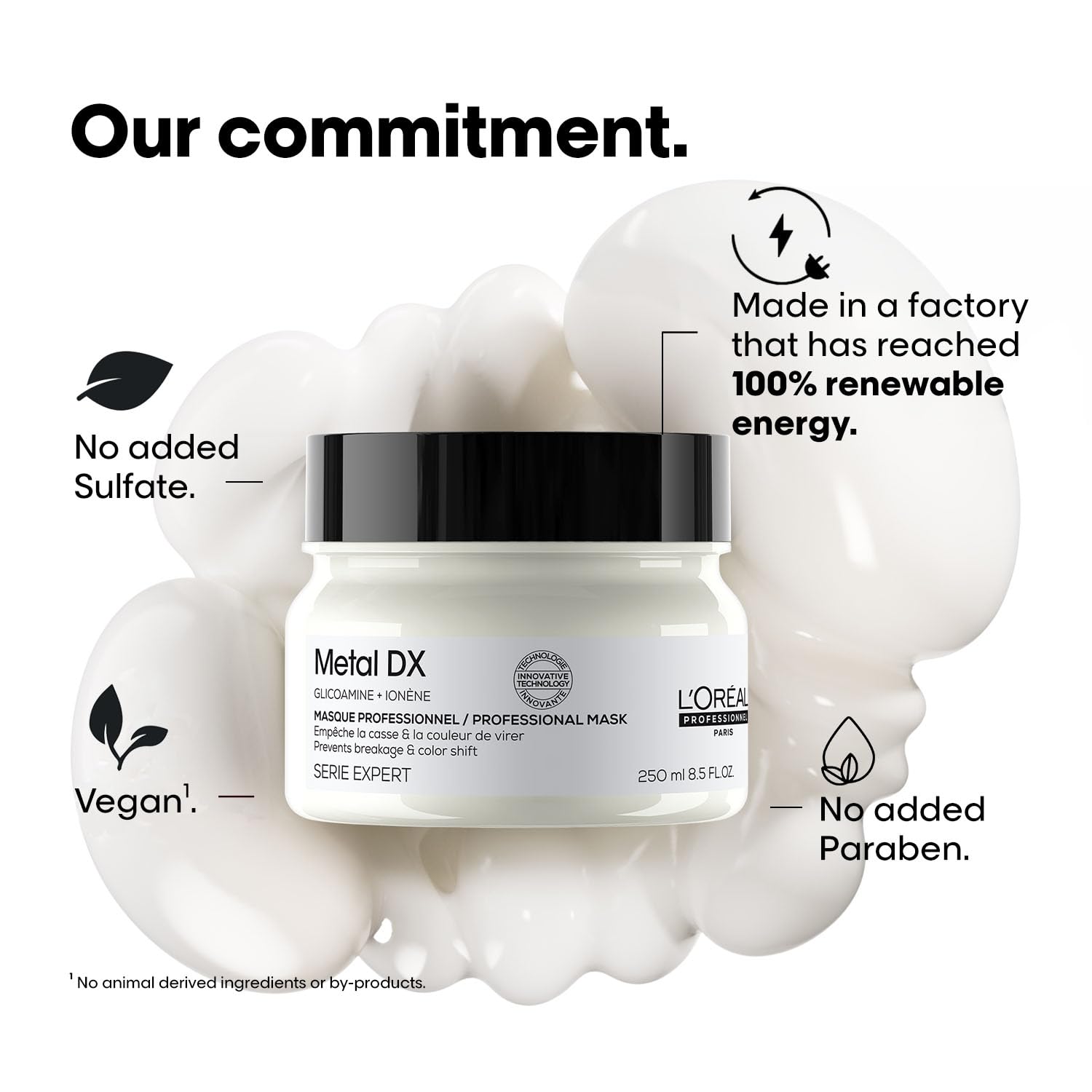 L’Oréal Professionnel Metal DX Anti Breakage Hair Mask| Professional Mask for Less Breakage, 97% less hair breakage in 1 use | With Glicoamine | For Men & Women, 250ml